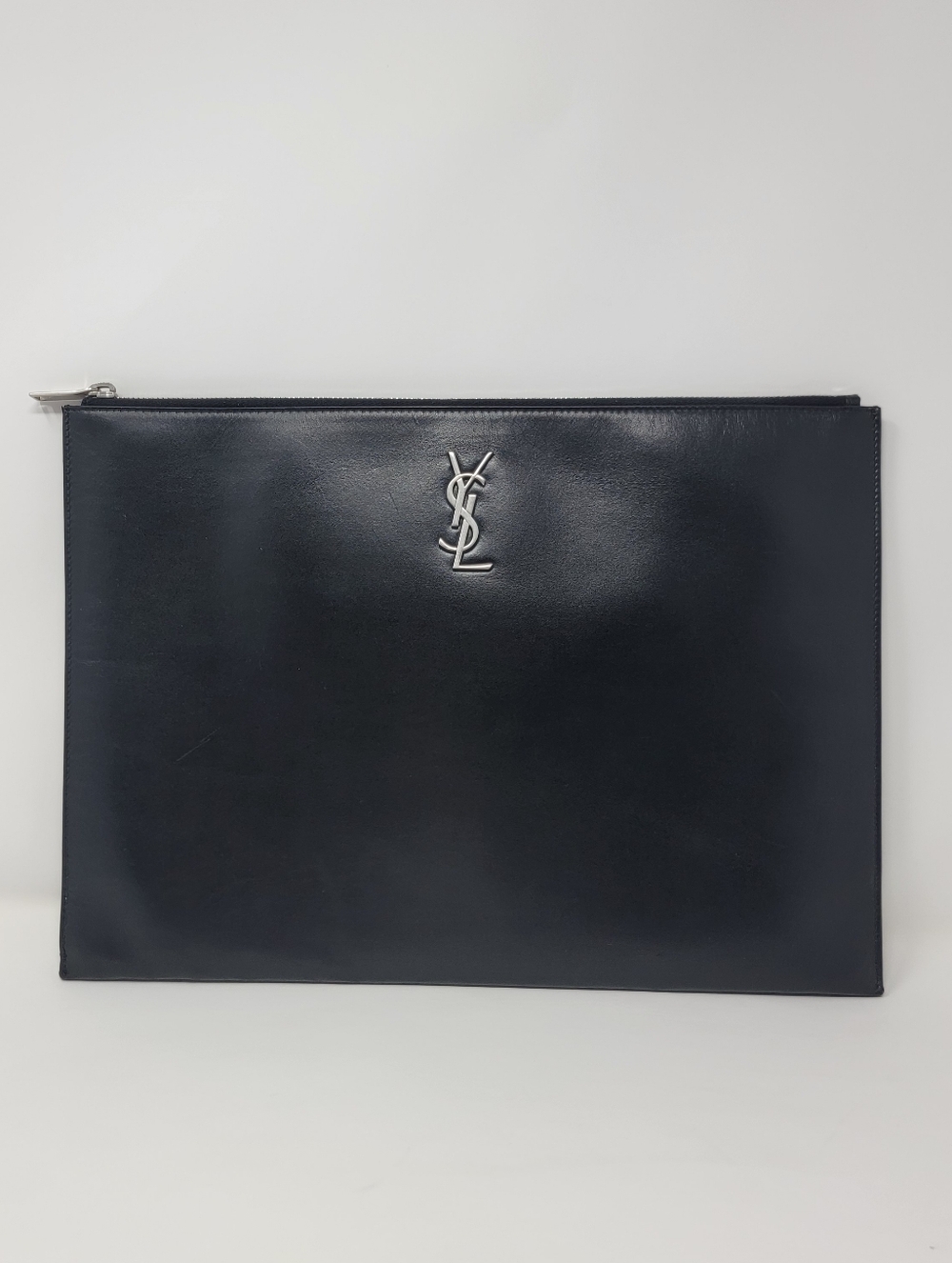 SAINT LAURENT YSL Monogram Leather Clutch Bag